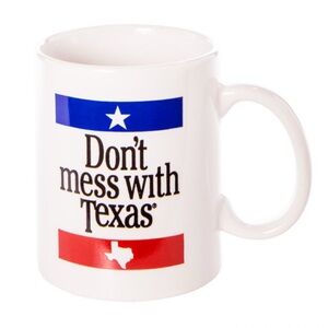 White Ceramic Mug with Texas Design “Don’t Mess with Texas”